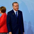 Angela Merkel, left, has grown increasingly distant from Turkish President Recep Tayyip Erdogan in recent months after repeated rows over domestic politics