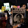Protesters demonstrate against a controversial anti-terror bill near parliament in Tokyo. Rights groups say it is so broad it could be abused to allow wiretapping of innocent citizens and threaten privacy and freedom of expression