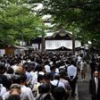 People visit controversial Yasukuni shrine on the 72nd anniversary of Japan's surrender in World War II, in Tokyo