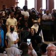 Protesters poured into the Kensington and Chelsea town hall in London on Friday, accusing officials of negligence over the deadly fire at the Grenfell Tower residential block