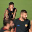 Barcelona's Brazilian forward Neymar takes part in a training session in Miami, Florida, on July 27, 2017