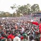 President Uhuru Kenyatta addresses his supporters during a tour in Kiambu County.