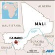 Map locating Bamako in Mali