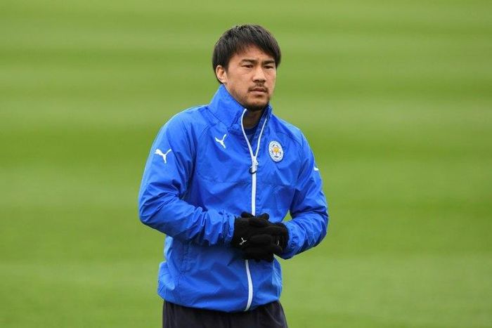 Leicester City's striker Shinji Okazaki attends a training session at Leicester City's training complex April 17, 2017