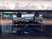14-seater matatu dramatically overturns along Thika super highway(Photos)