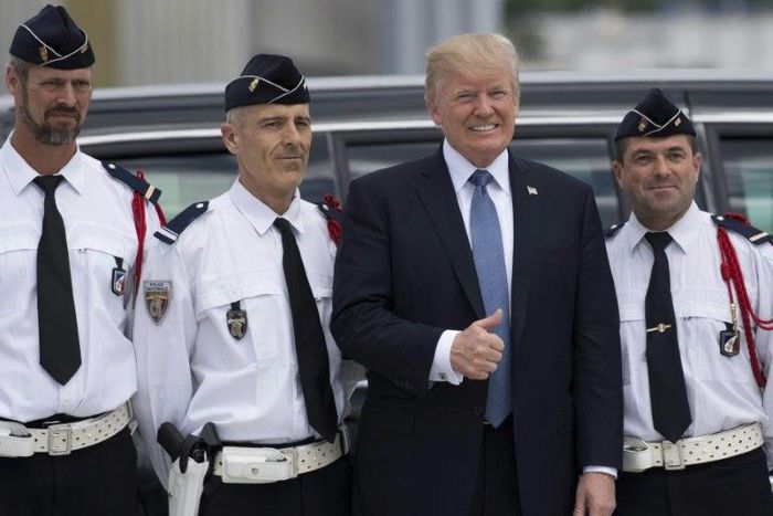President Donald Trump, seen here as he prepared to return home from France last week, seems unable to get members of his party to fall into line