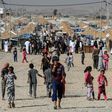 Iraqis who fled the fighting in Mosul have sought refuge at the Salamya camp for internally displaced people
