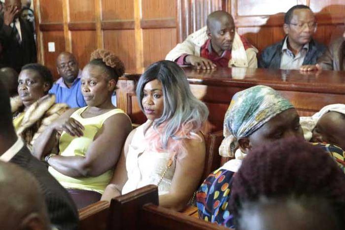 File image of suspects of the recent NYS scandal in court