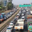 Traffic along a busy Nairobi Highway