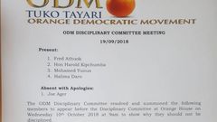 10 ODM politicians to face disciplinary action [Full List]