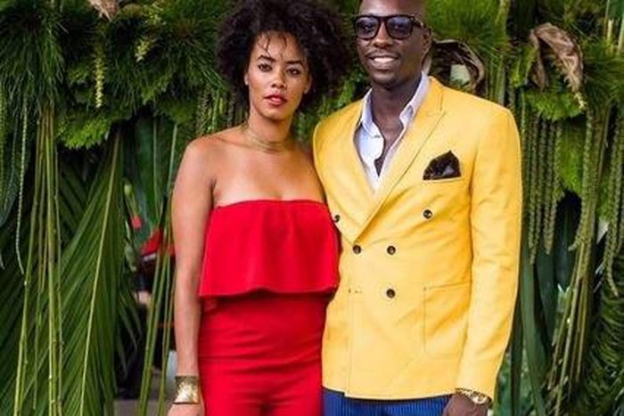 Bien and his girlfriend at a Fashion High Tea event