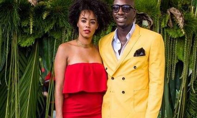 Bien and his girlfriend at a Fashion High Tea event