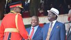 President Uhuru Kenyatta with former PM Raila Odinga during the Jamhuri Day celebrations