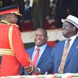 President Uhuru Kenyatta with former PM Raila Odinga during the Jamhuri Day celebrations