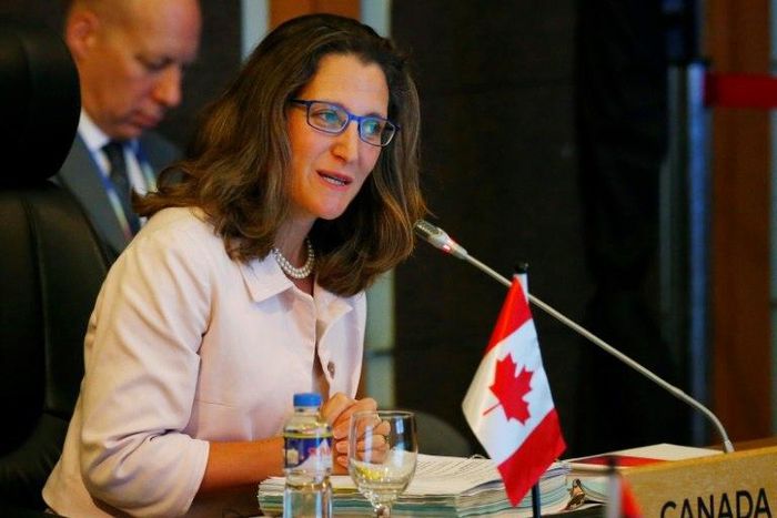 "What North Korea is doing is absolutely unacceptable, and it's posing an unacceptable security threat both in the region and to the entire world," Canada's Foreign Minister Chrystia Freeland said