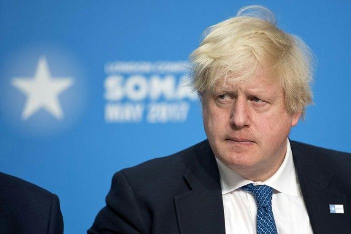 Britain's Foreign Secretary Boris Johnson at the London Somalia Conference on May 11, 2017