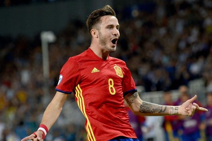 Spain midfielder Saul Niguez in action during the European Under-21 Championships in Poland, on July 27, 2017