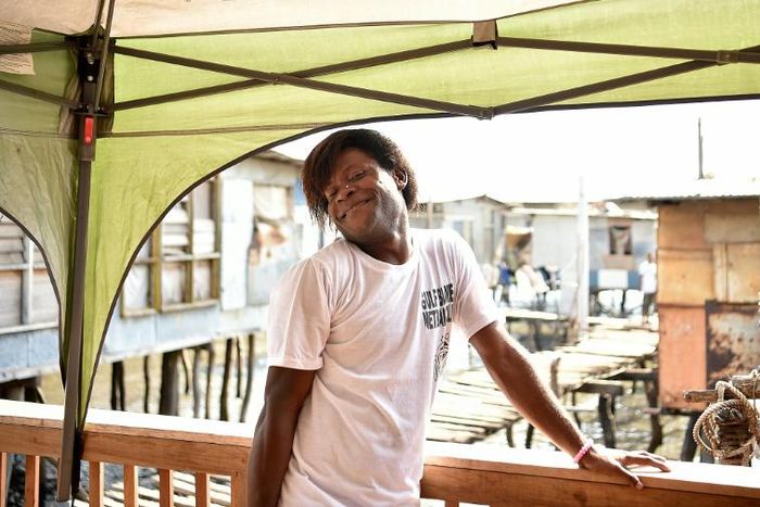 Kapera Patrick outside his home in Hanuabada, a settlement in Port Moresby that has become a haven of tolerance, offering sanctuary for dozens in a gay community that is gradually coming out of hiding