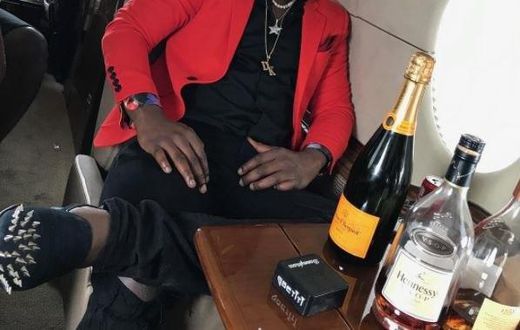 Dammy Krane in the private jet