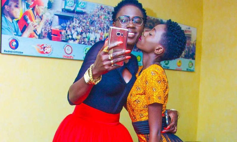 Akothee with daughter Rue Baby