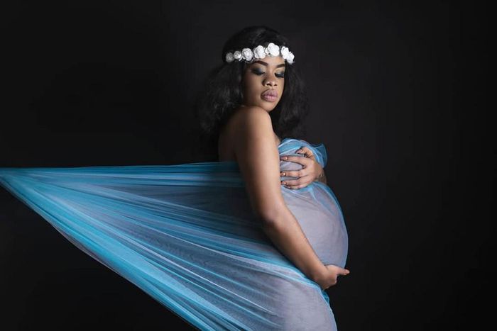 Actress Bridget Achieng during her Baby Bump Shoot