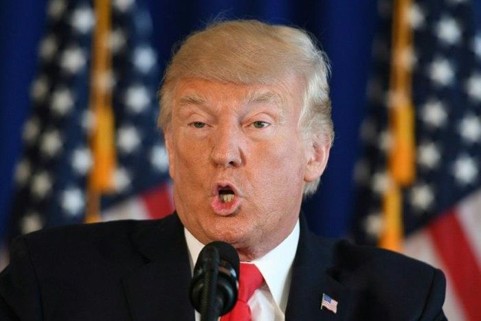 US President Donald Trump speaks to the press about protests in Charlottesville on August 12, 2017, at Trump National Golf Club in Bedminster, New Jersey