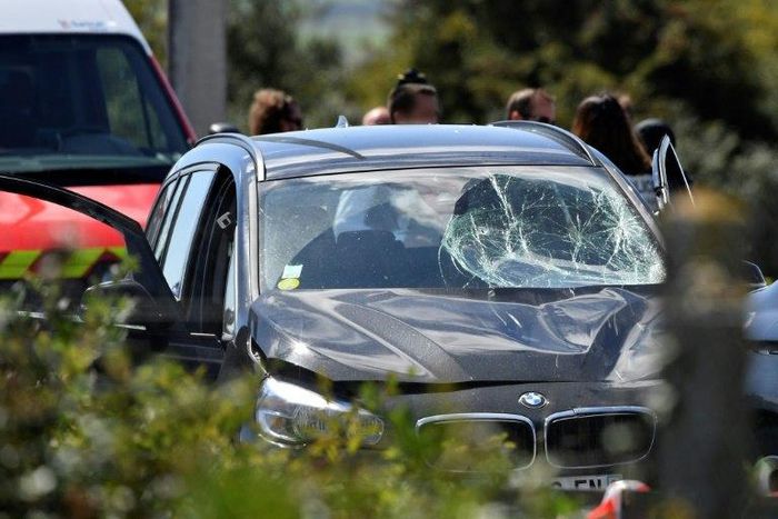 Police located the vehicle used in the attack along a motorway near the northern port of Calais