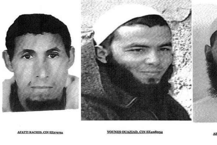 Moroccan police have arrested three fugitive suspects in the grisly murder of two Scandinavian women hikers in thye High Atlas mountains identifying them as Rachid Afatti (L), Ouziad Younes and Ejjoud Abdessamad