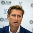 Crystal Palace chairman Steve Parish speaks at a press conference to unveil former Dutch international great Frank de Boer as the new manager of Crystal Palace Football Club in London on June 26, 201