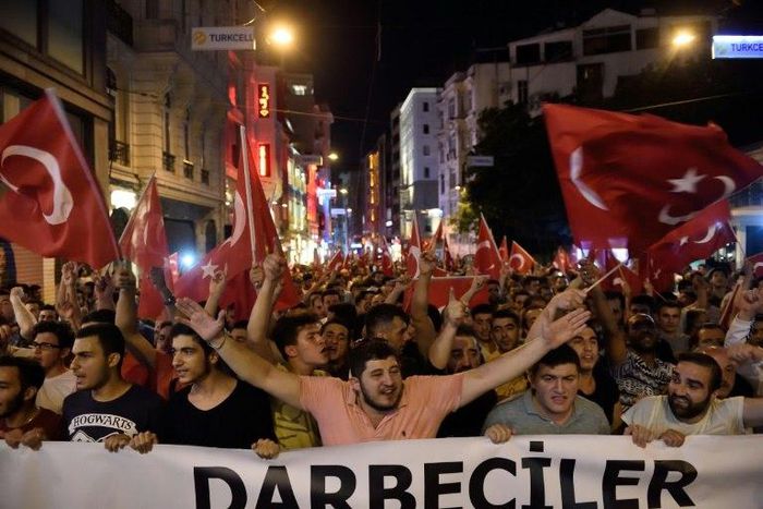 People took to the streets in Istanbul and around Turkey in support of President Recep Tayyip Erdogan as he battled to regain control during last July's attempted coup.