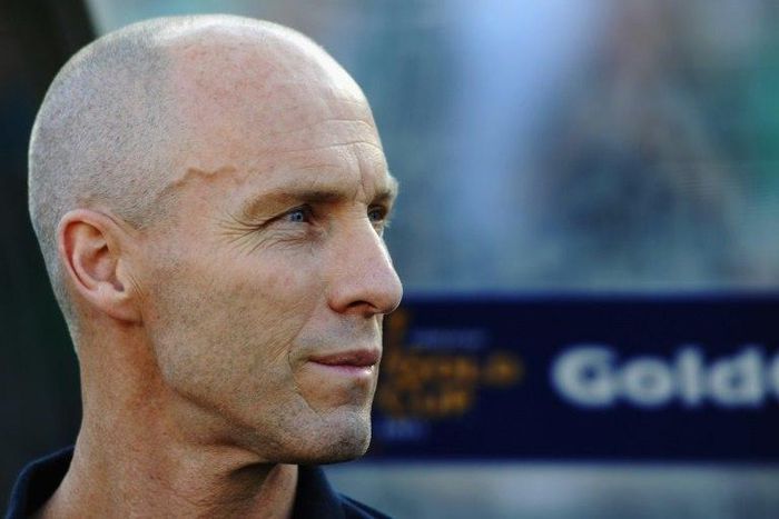 Bob Bradley coach of United States during the 2011 CONCACAF Gold Cup Championship against Mexico at the Rose Bowl on June 25, 2011 in Pasadena, California