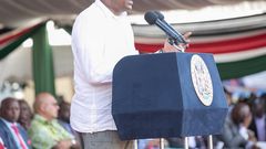 President Uhuru Kenyatta during his recent visit to Kisumu County