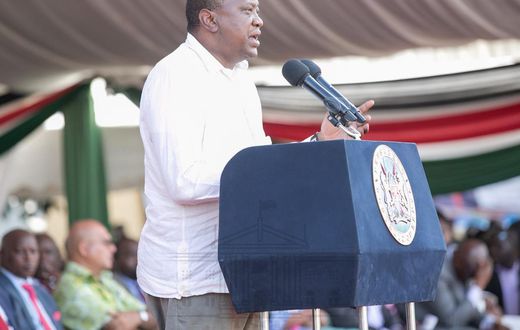 President Uhuru Kenyatta during his recent visit to Kisumu County
