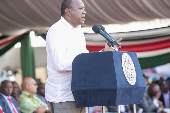 President Uhuru Kenyatta during his recent visit to Kisumu County