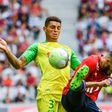 Lille's Anwar El Ghazi (R) clashes with Nantes' Diego Carlos during their French Ligue 1 match, at Pierre Mauroy Stadium in Villeneuve d'Ascq, on August 6, 2017
