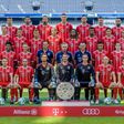 Players and coaches of German first division Bundesliga club Bayern Munich pose for a team photo, on August 8, 2017