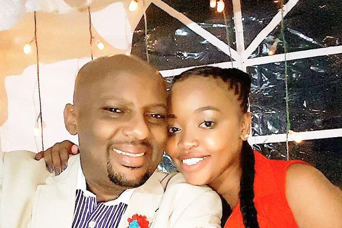 Janet Mwaluda with her fiancé  Ian Mukuria