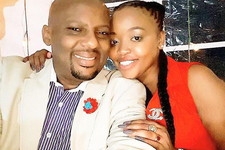 Janet Mwaluda with her fiancé  Ian Mukuria