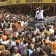 NASA Candidate Raila Odinga addressing a crowd at Chuka Town.