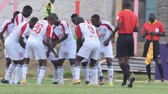 Ulinzi Stars celebrating a goal