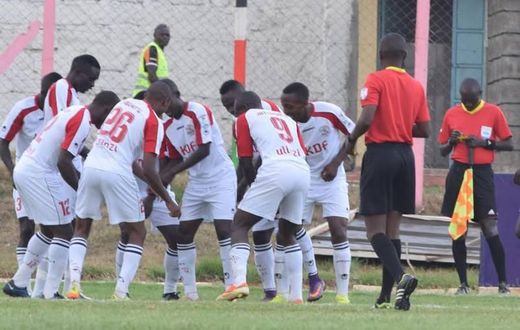 Ulinzi Stars celebrating a goal