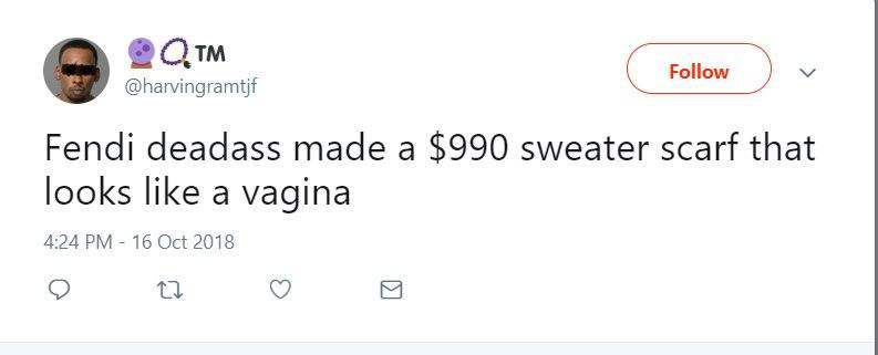 People have concluded that this designer shawl looks like a v****a