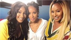 DJ Cuppy and Charlotte Kamale with Jada Pinkett-Smith