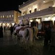 Mounted police patrol the popular Souq Waqif market, in the Qatari capital, Doha