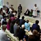 Men and women mingle at Berlin's new mosque, founded by among others Turkish-born women's rights activist Seyran Ates -- but Turkey's religious affairs agency is not happy