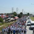 Turkish opposition leader Kemal Kilicdaroglu leads supporters on the 14th day of a 425-kilometer (265-mile) march from Ankara to Istanbul, on June 28, 2017