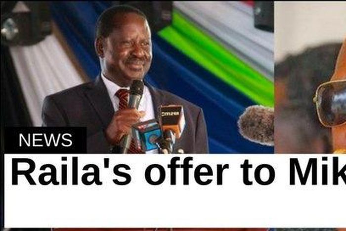 Raila Odinga and Mike Sonko