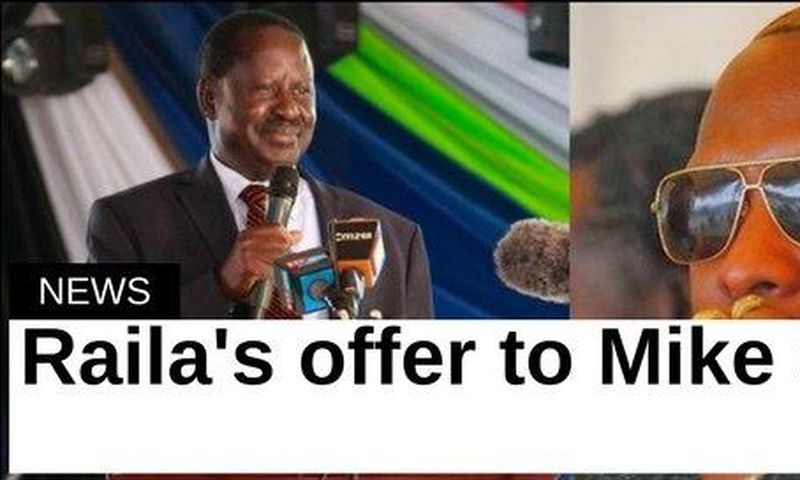 Raila Odinga and Mike Sonko