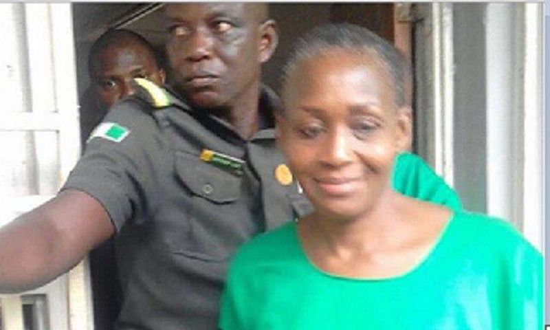Kemi Olunloyo, seen in a prison uniform. was released on Monday, January 22, 2018.