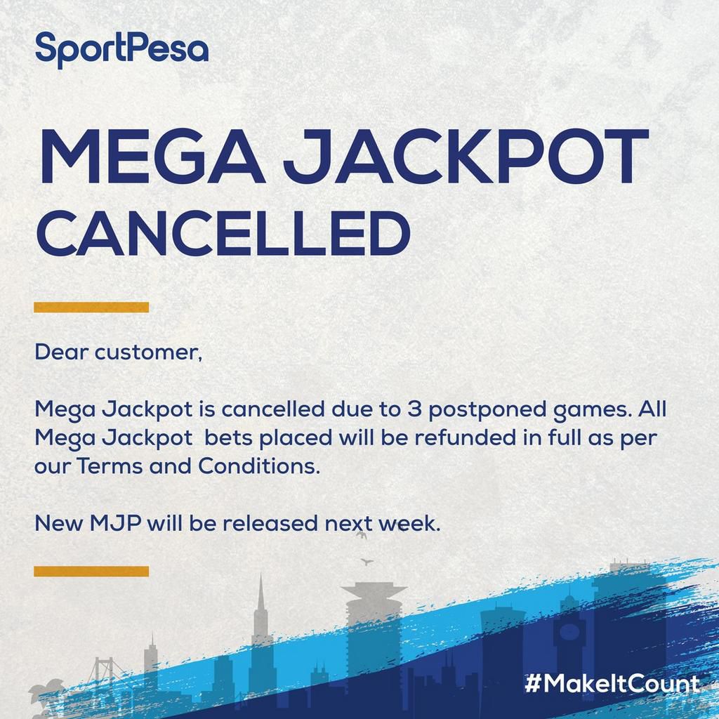 Sportpesa Sh130 million megajackpot cancelled